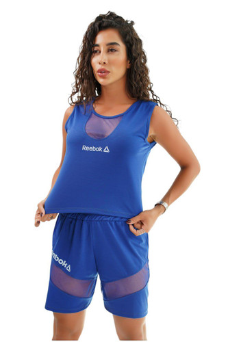 ست تاپ و شورتک ورزشی زنانه طرح Reebok